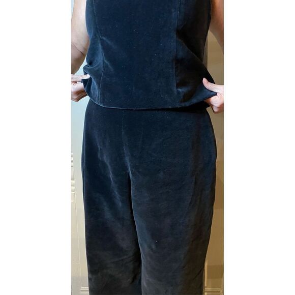 S 12/14, Anne de Villers Paris, black velour 2 pc suit. Like new condition! - Picture 7 of 7